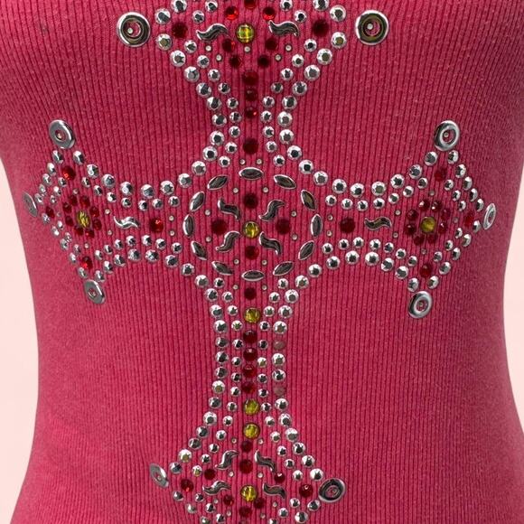 Hot pink ribbed tank - Picture 2 of 4